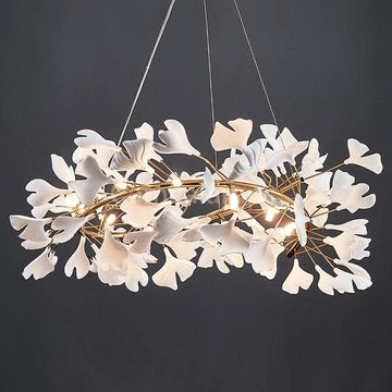 Natha Ceramic Ginkgo Round Chandelier