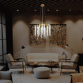 Doris White Crystal Branch Round Chandelier D20.5