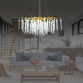 Doris White Crystal Branch Round Chandelier D20.5