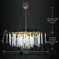 Doris White Crystal Branch Round Chandelier D20.5