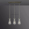 Raindrop Modern Linear Chandelier 3-Lights L 22″
