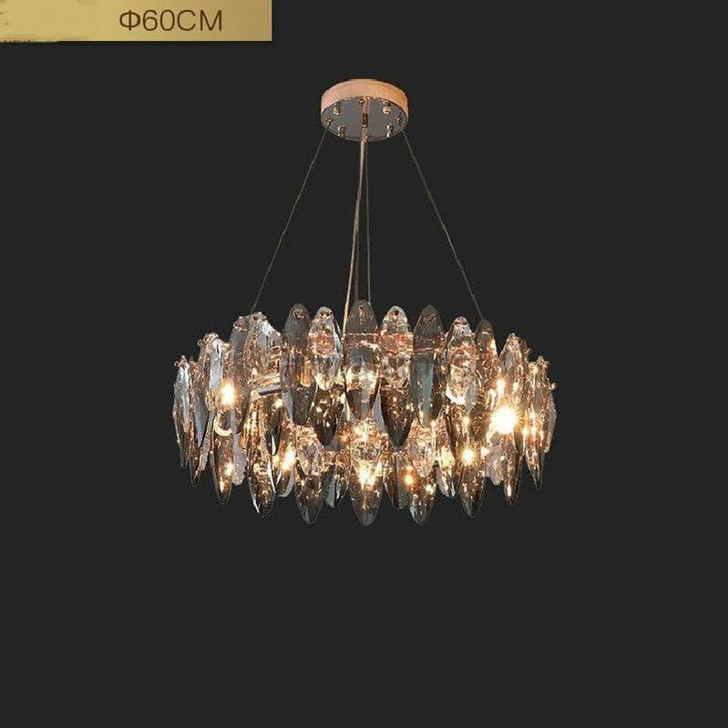 Denise Modern Round Smoke Crystal Chandelier - Camilalamps - ILM0418