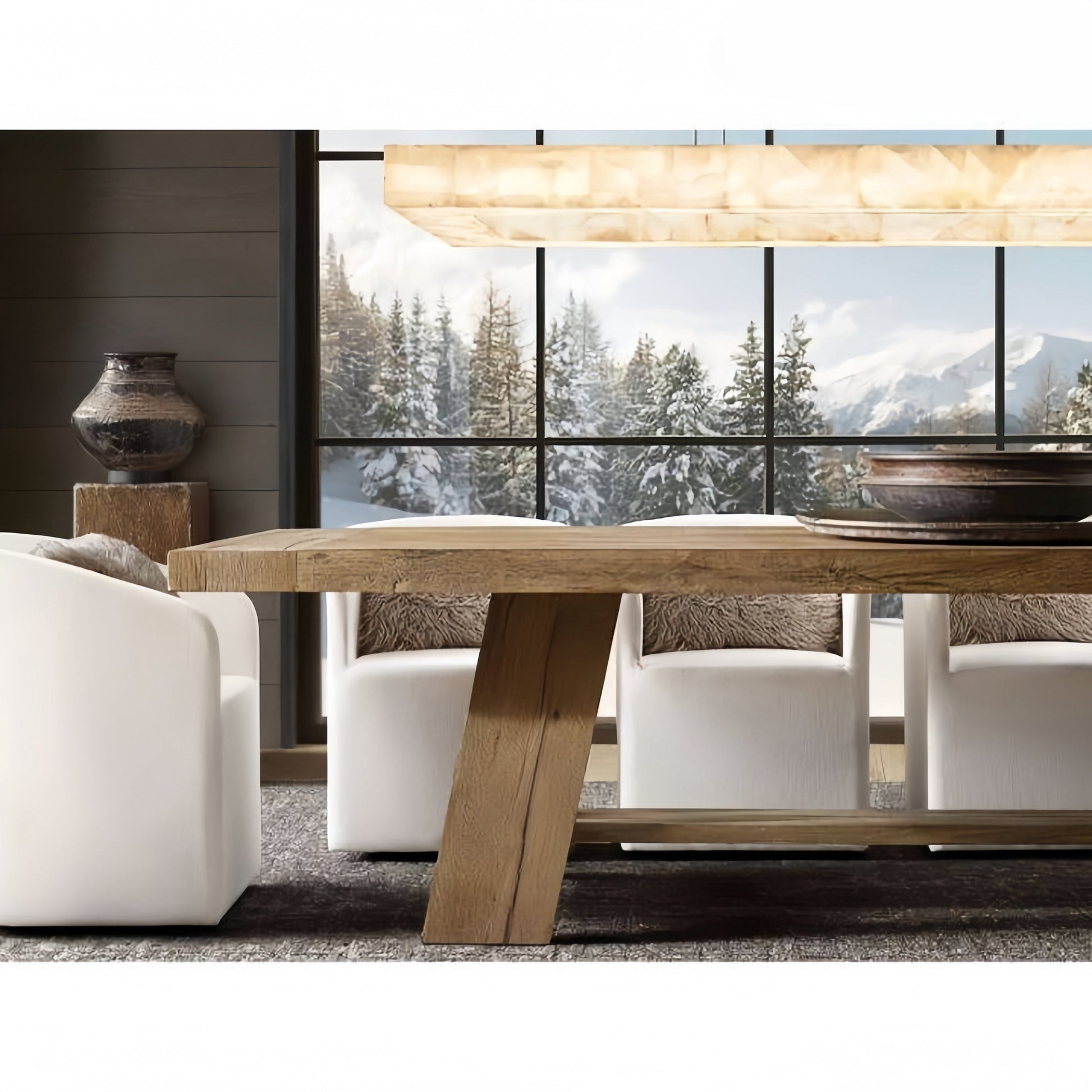 Rivaga Rectangular Calcite Chandelier 54"72" - Camilalamps - CA-DE2023-C0705