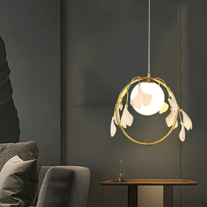 Natha Ceramic Ginkgo Kitchen Island Pendant Light