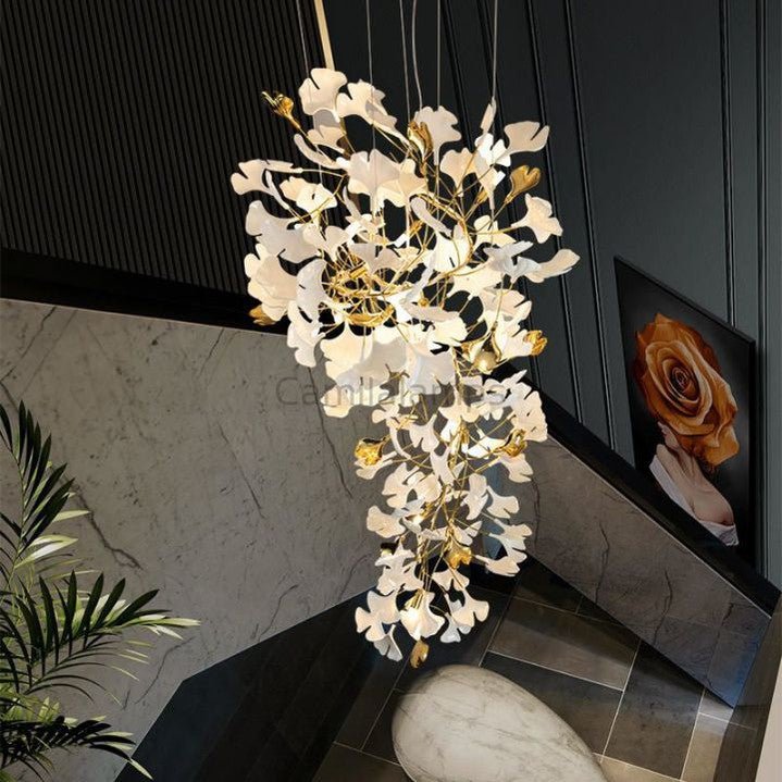 Ginkgo Cascading A Branch Chandelier - Camilalamps - CA - GI2023 - C1413