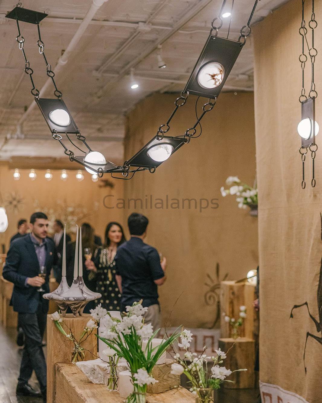 Alabaster Mina Swag Chandelier - Camilalamps - CA - Min - 601