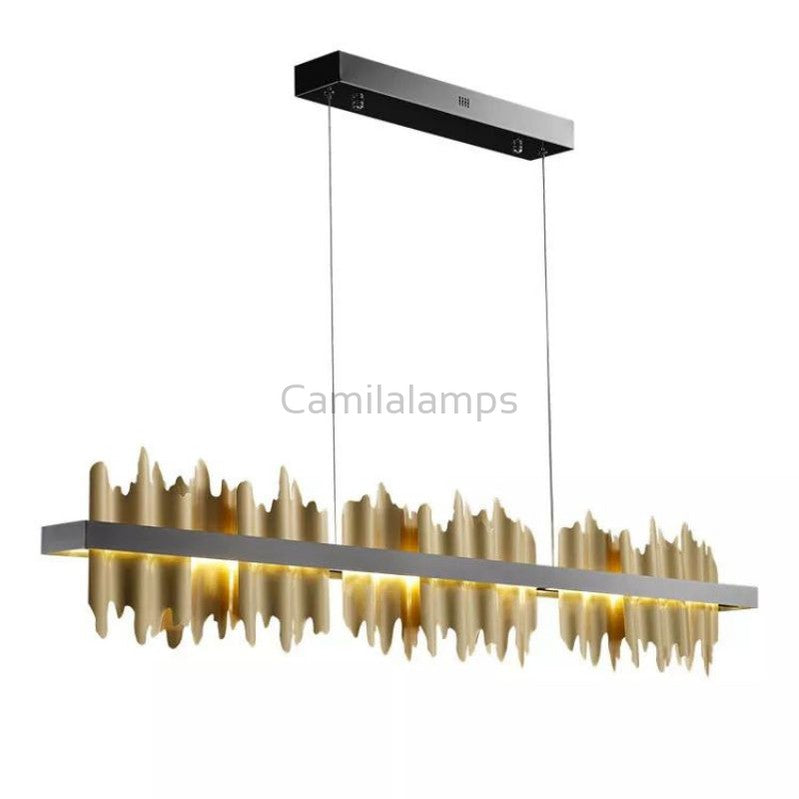 Hill Modern Sculpture Linear Chandelier - thebelacan