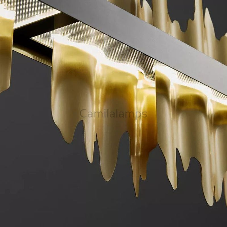 Hill Modern Sculpture Linear Chandelier - thebelacan