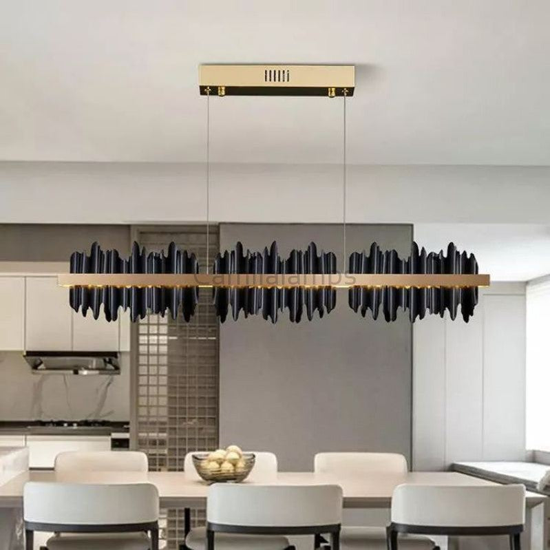 Hill Modern Sculpture Linear Chandelier - thebelacan