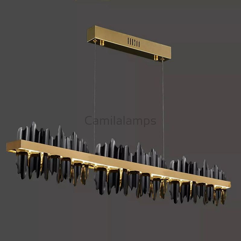 Hill Modern Sculpture Linear Chandelier - thebelacan