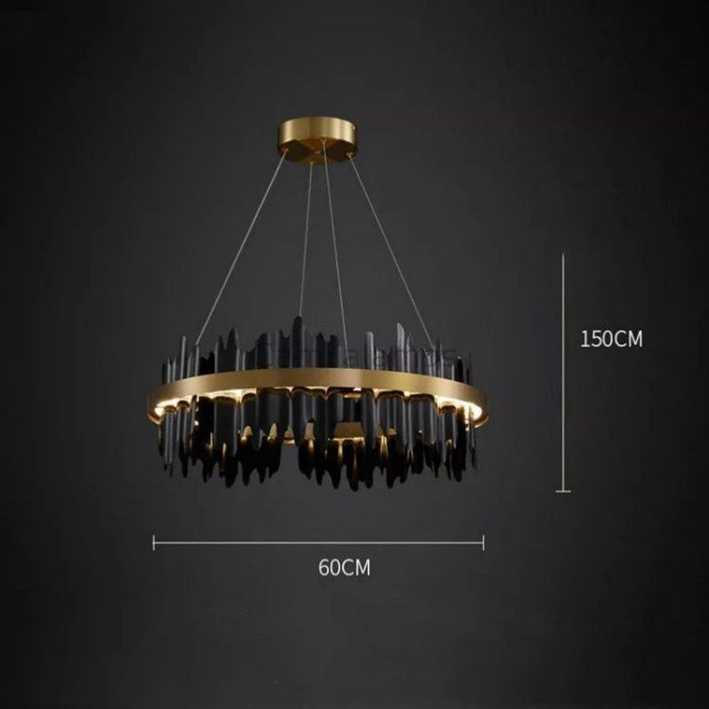 Hill Modern Sculpture Round Chandelier - thebelacan