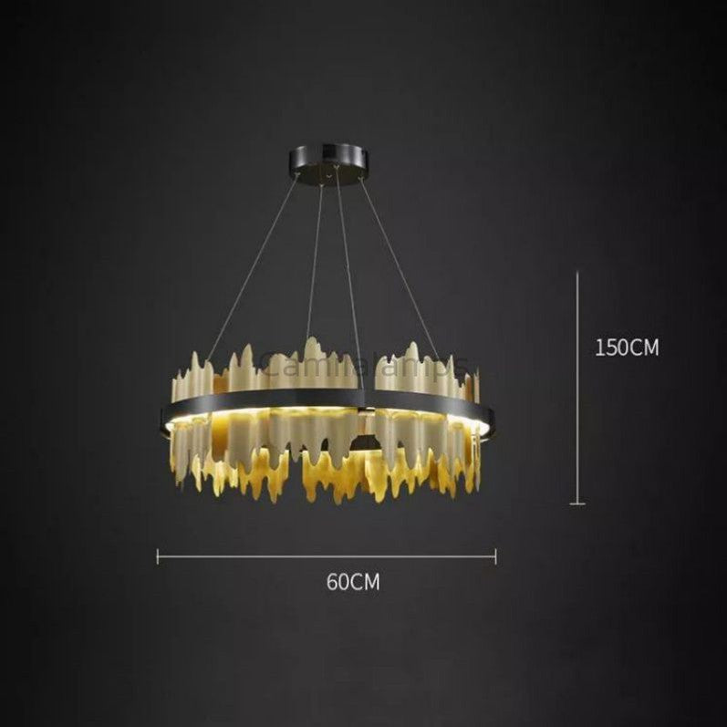 Hill Modern Sculpture Round Chandelier - thebelacan