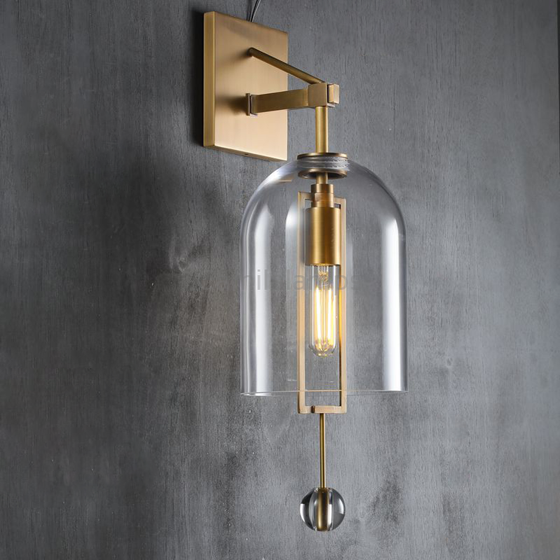 Fulcram Glass Wall Sconces, Wall Lamp For Bedroom