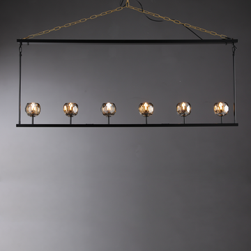 Briony Crystal Linear Chandelier For Dining Room