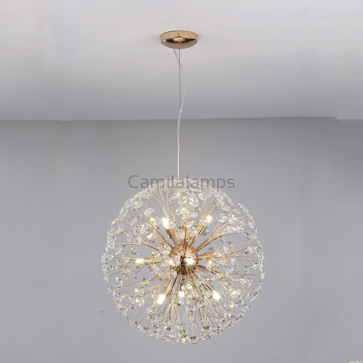 Dandelion Modern Crystal Spherical Chandelier Pendant Light Camilalamps   