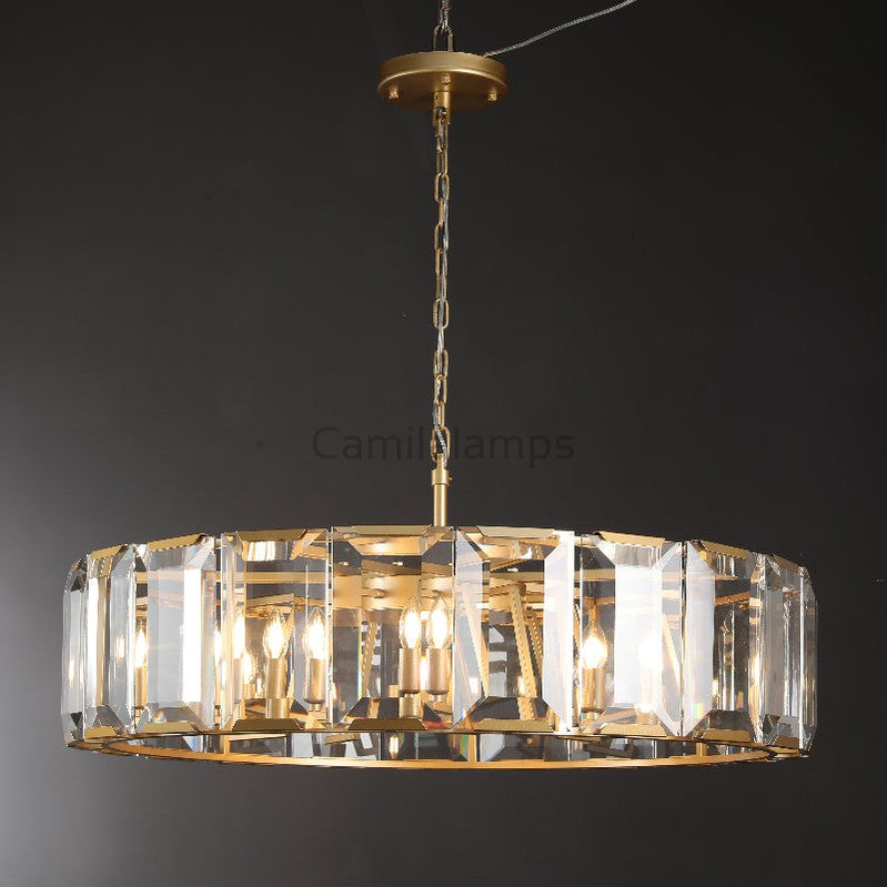 Harlew Crystal Round Chandelier For Living Room