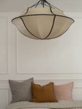 Vintage French Style Cream White Silk Umbrella Chandelier - Camilalamps - CA - CH2563001