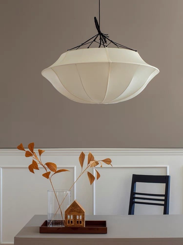 Vintage French Style Cream White Silk Umbrella Chandelier - Camilalamps - CA - CH2563015
