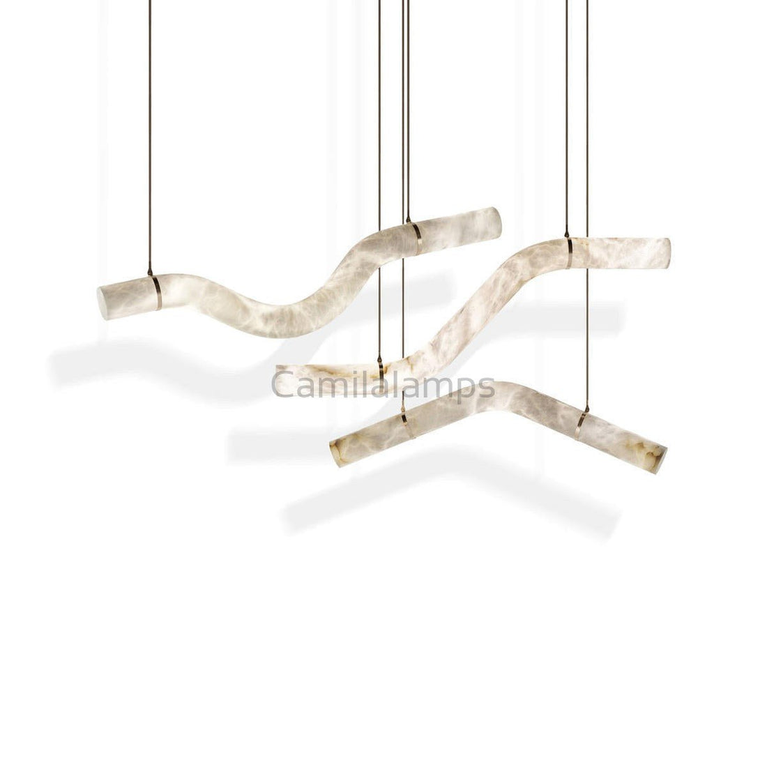 Alabaster Curved Chandelier