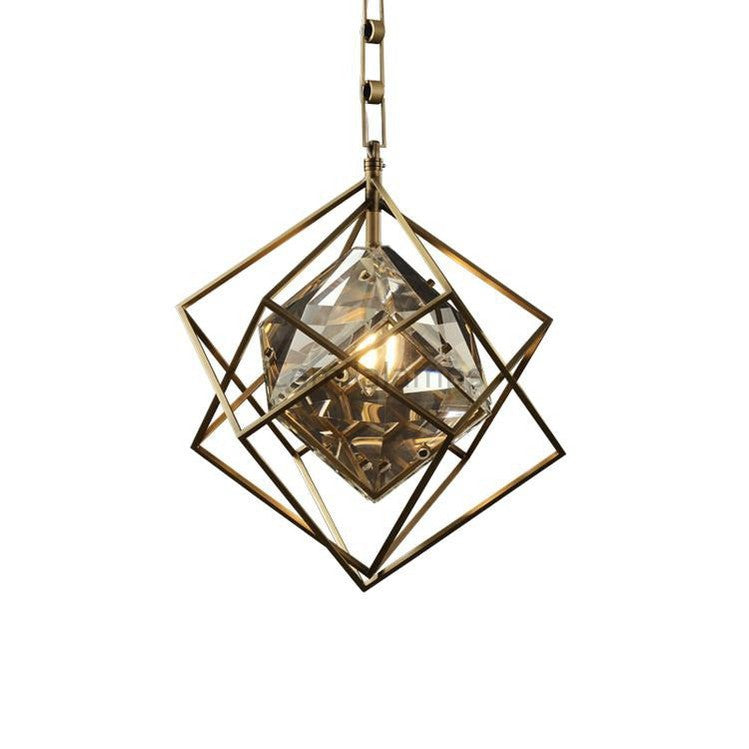Kevin Rubik's cube Crystal Pendant Light Brass Pendant Light Kevinstudiolives   