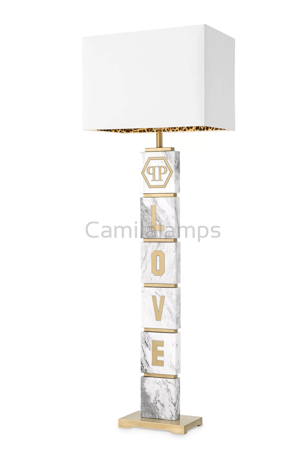 Carved Marble Floor lamp | Philipp Plein King - Camilalamps - PP0052UL