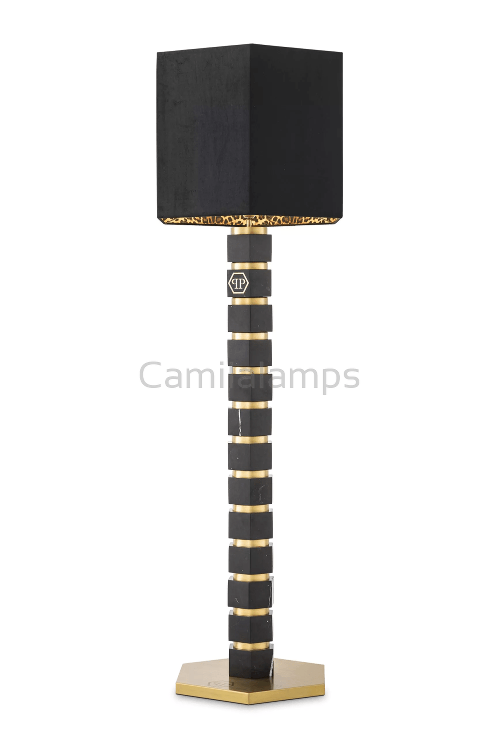 Faceted Marble Floor Lamp | Philipp Plein Hexagon - Camilalamps - PP0136UL