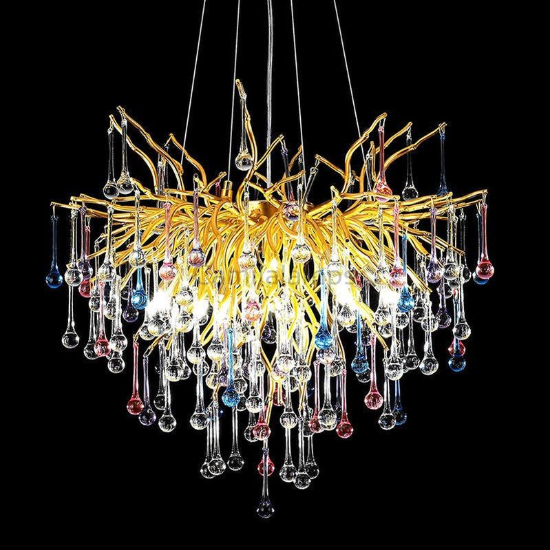 Doris Crystal Branch Chandelier 23.5"D Gold - Camilalamps - CA - 539
