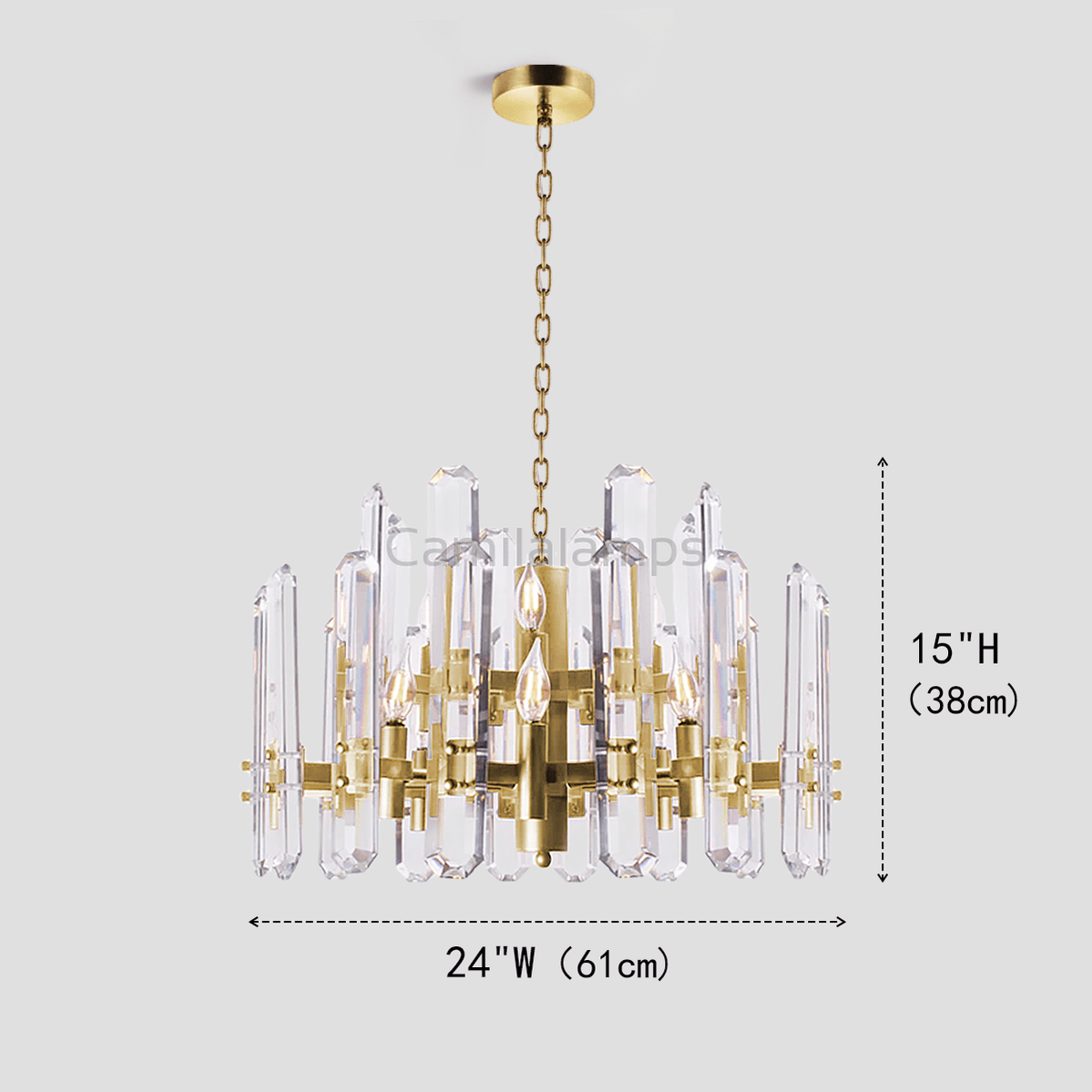 Isolde Crystal Round Chandelier - Camilalamps - CA - LI2024 - C5856