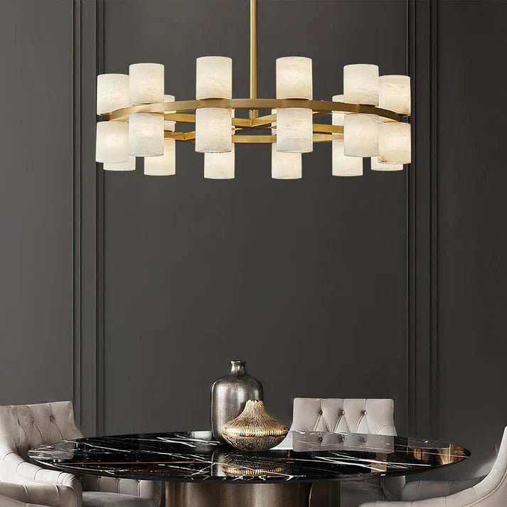 Modern Tabitha Alabaster Chandelier - Camilalamps - CAA - 1Z0191