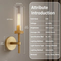 Twining Dimmable Luxury Flush - Mount Wall Sconce Brass - Camilalamps - CA-W110640092-BRS