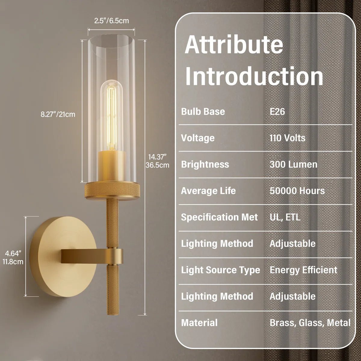 Twining Dimmable Luxury Flush - Mount Wall Sconce Brass - Camilalamps - CA-W110640092-BRS