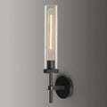 Matte Black Twining 1 - Light Dimmable Luxury Flush Mounted Wall Sconce - Camilalamps - CA-W110640092