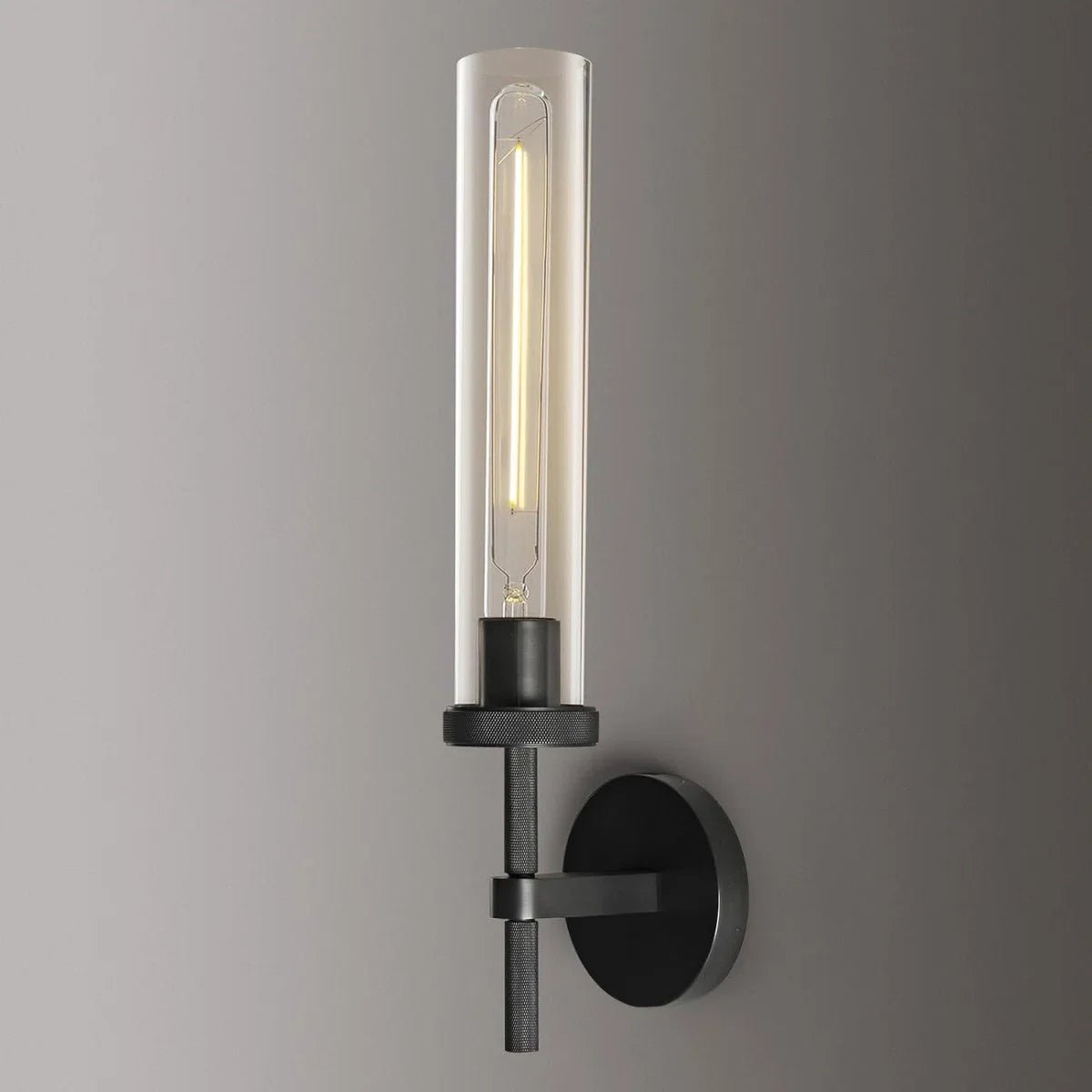 Matte Black Twining 1 - Light Dimmable Luxury Flush Mounted Wall Sconce - Camilalamps - CA-W110640092