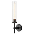 Matte Black Twining 1 - Light Dimmable Luxury Flush Mounted Wall Sconce - Camilalamps - CA-W110640092