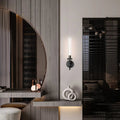 Matte Black Twining 1 - Light Dimmable Luxury Flush Mounted Wall Sconce - Camilalamps - CA-W110640092
