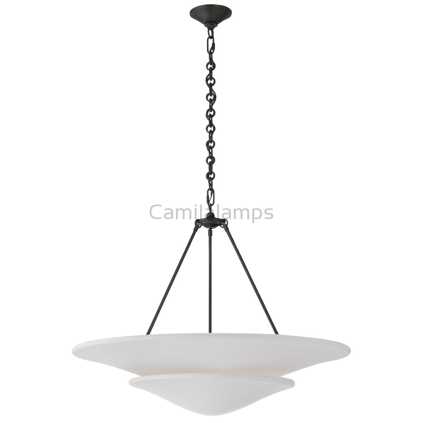 Mollino Large Tiered Chandelier 32" - Camilalamps - CA - 5427BZ - PW