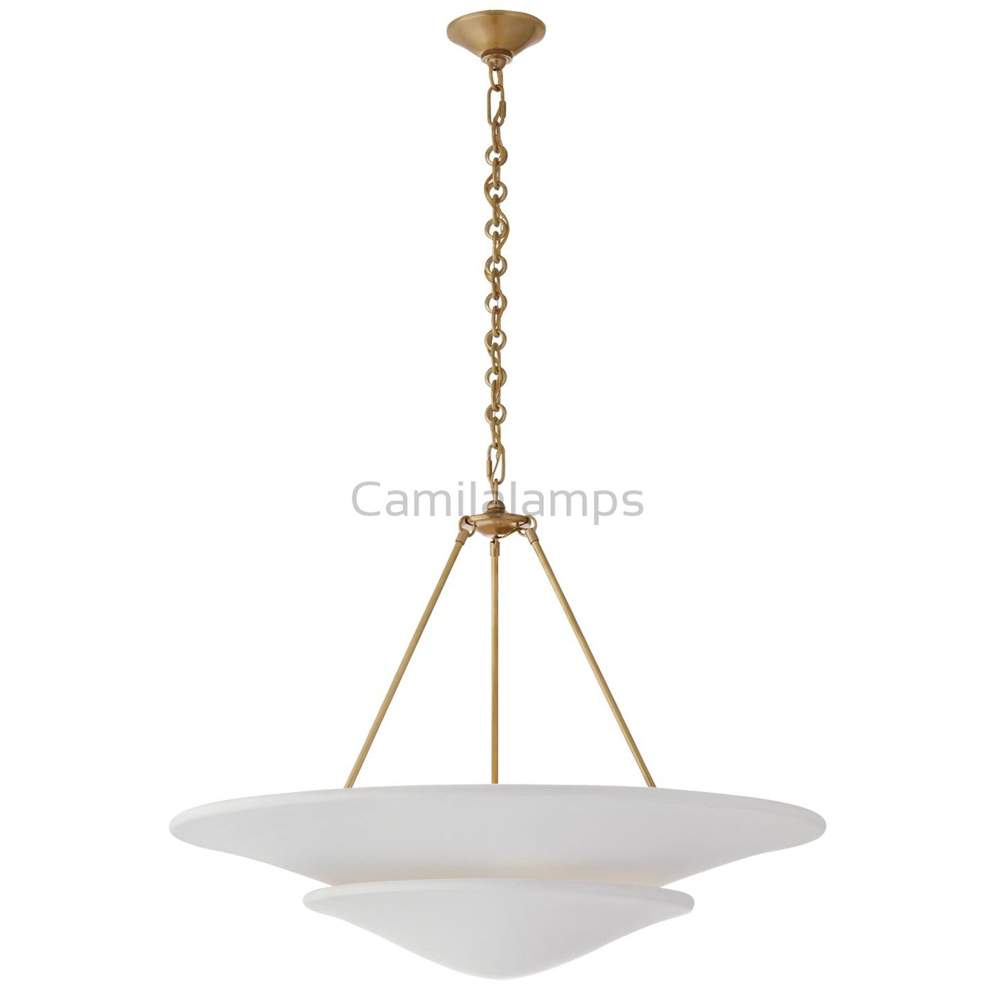 Mollino Large Tiered Chandelier 32" - Camilalamps - CA - 5427HAB - PW