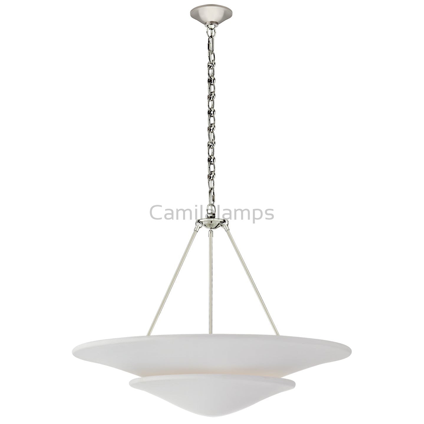 Mollino Large Tiered Chandelier 32" - Camilalamps - CA - 5427PN - PW