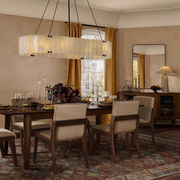 Womter Oval Crystal Chandelier 60" - Camilalamps - CA-WOCC60-12