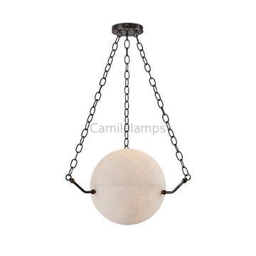 Aaron Alabaster Sphere Suspension Lamp, Pendant Kitchen Island Lamp - Camilalamps - CA - AL2024 - C2412