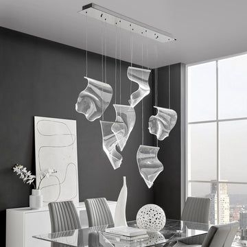 Acrylic Lace 6 Light Chandelier - Camilalamps - CA - CH25626108