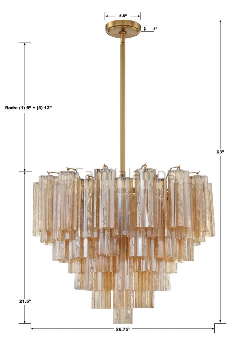 Addis Chandelier 17.8" 19.8" 22" 26.8" 32''D - Camilalamps - CA - Add - 101
