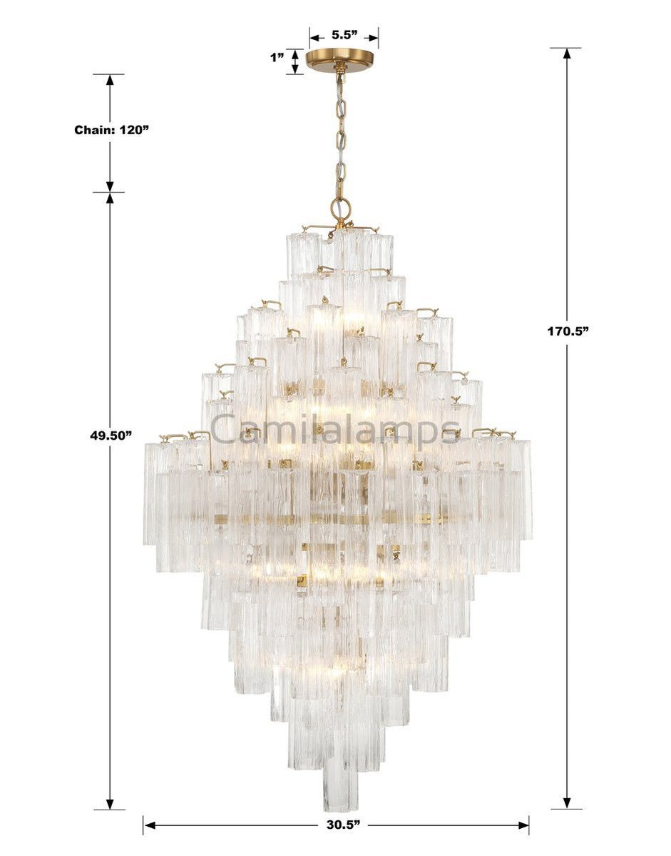 Addis Diamond Chandelier 49''H - Camilalamps - CA-Dia-105