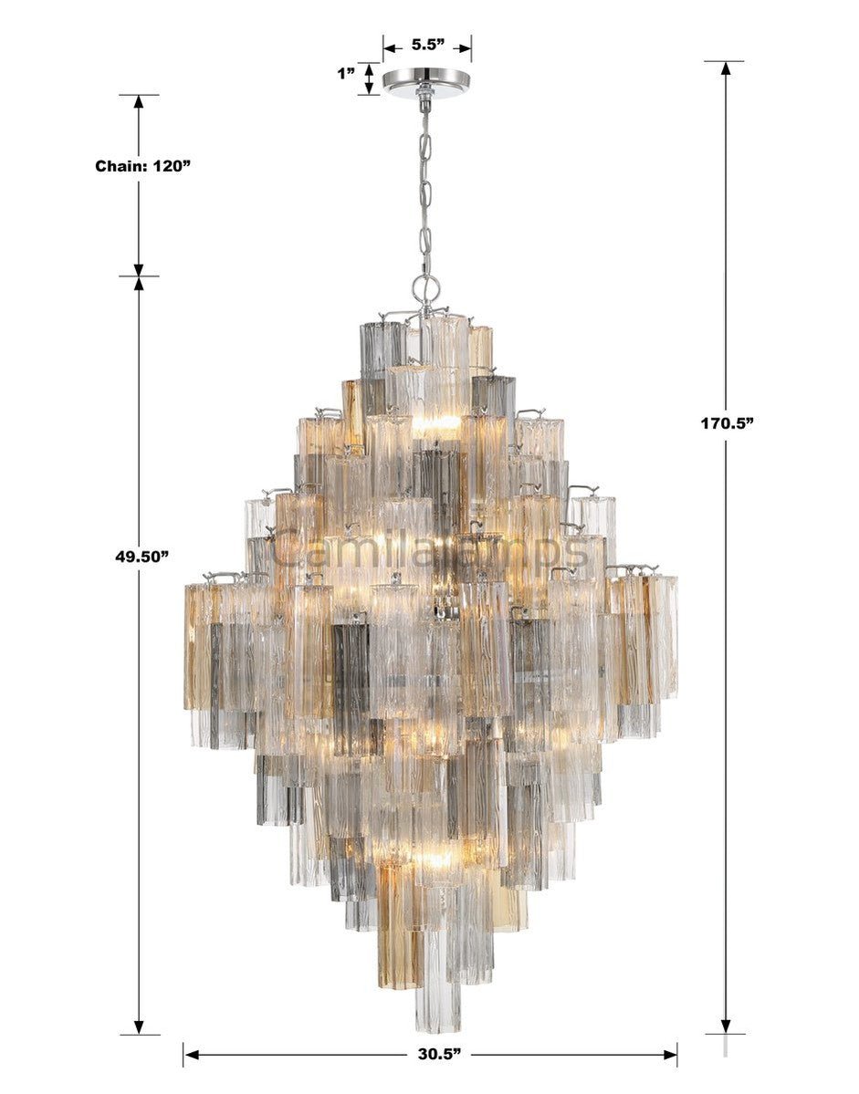 Addis Diamond Chandelier 49''H - Camilalamps - CA-Dia-105