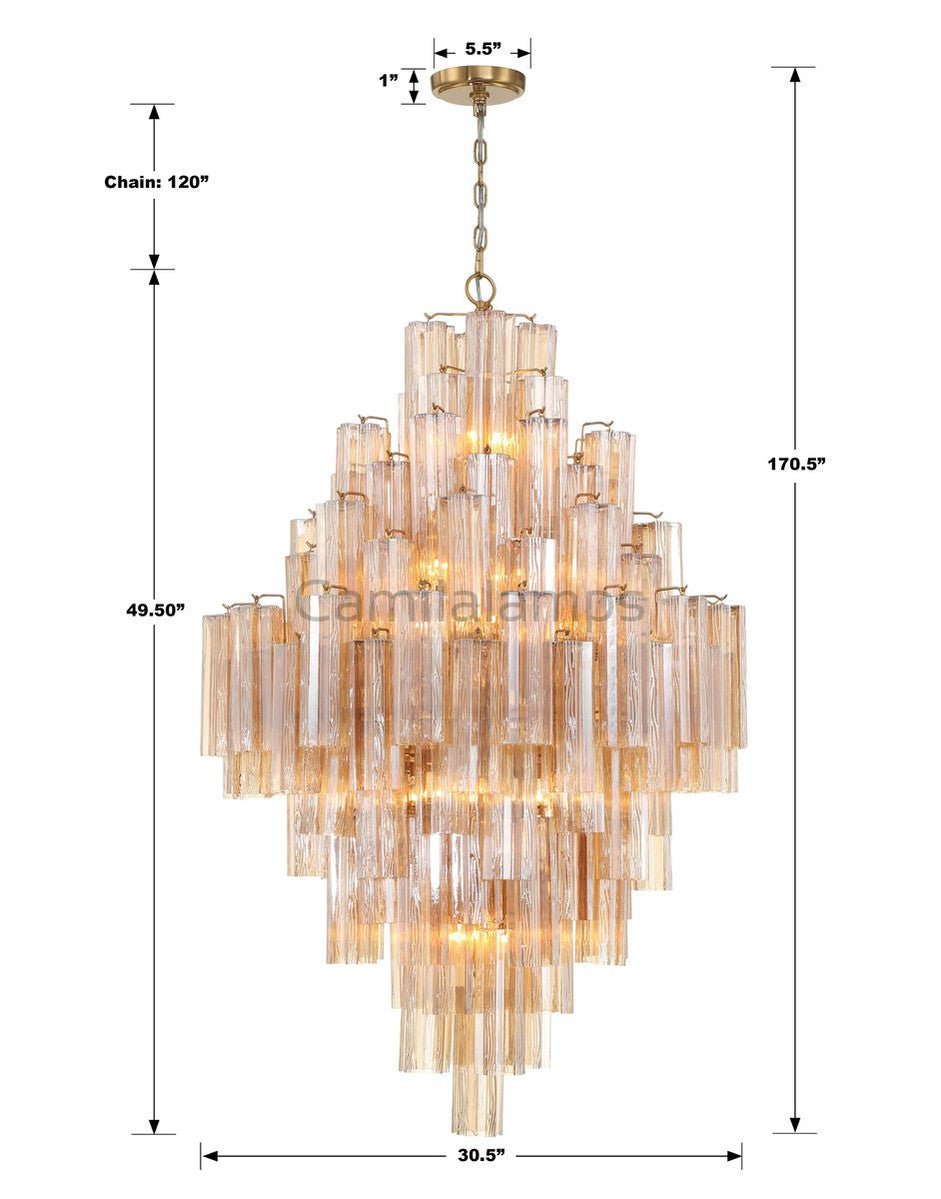 Addis Diamond Chandelier 49''H - Camilalamps - CA-Dia-110