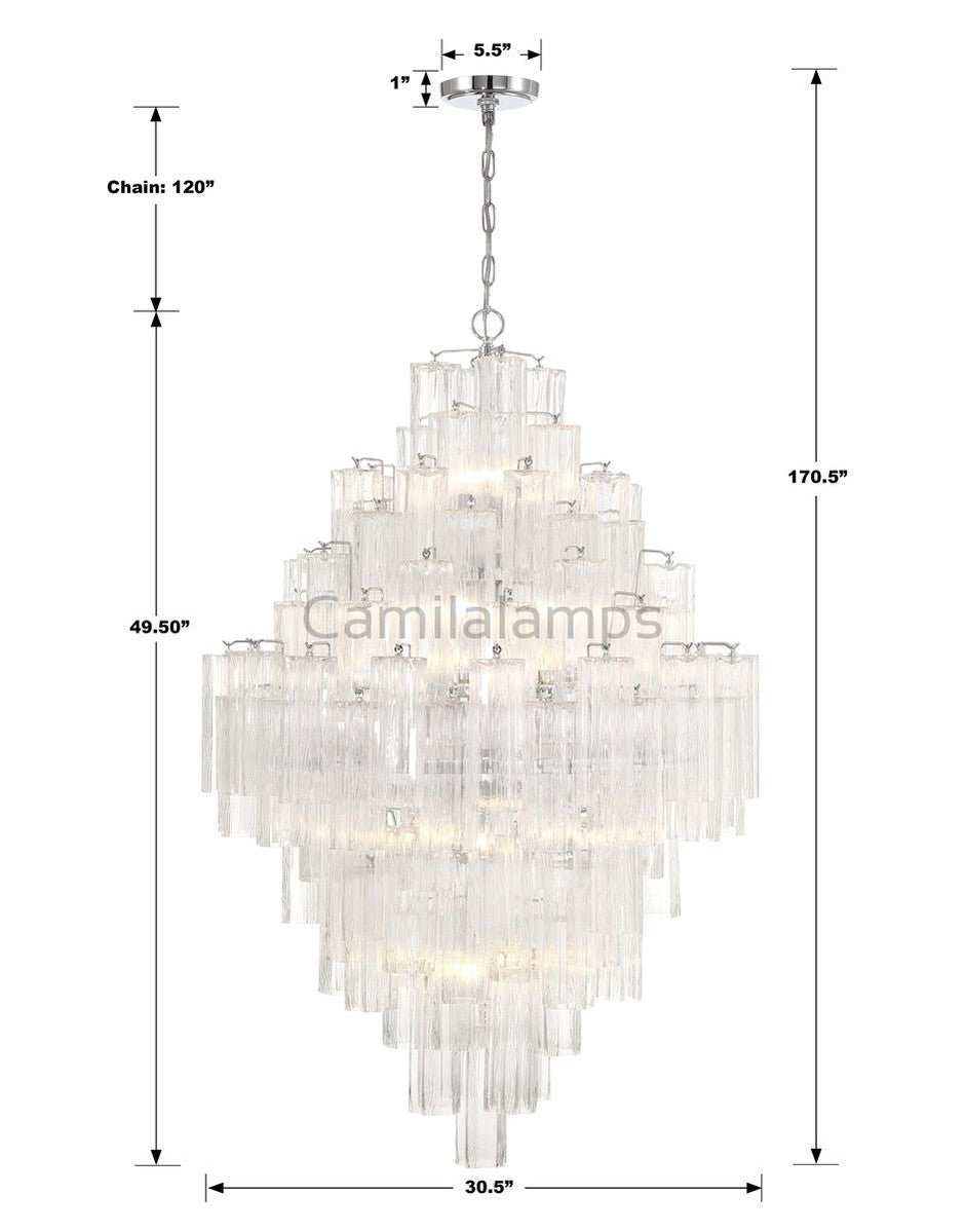 Addis Diamond Chandelier 49''H - Camilalamps - CA-Dia-110