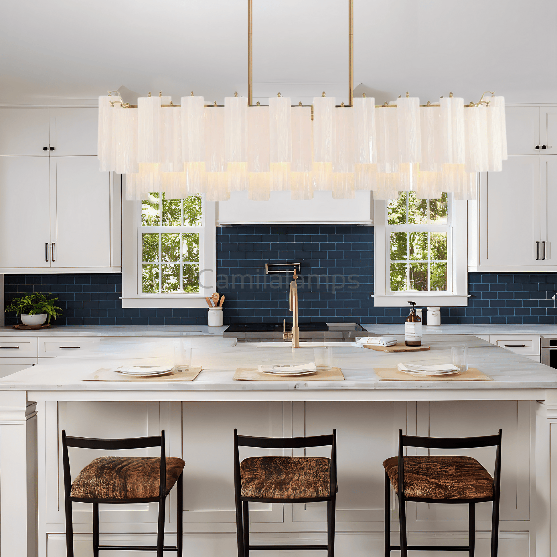 Addis Linear Chandelier 51'' - Camilalamps - CA - Addis - 113