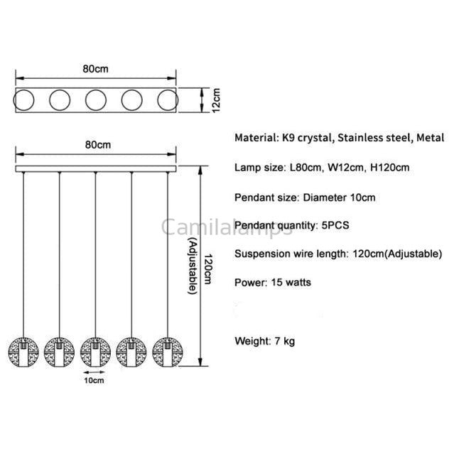Adonis Suspension Water Drop Chandelier - Camilalamps - CA - A - 582