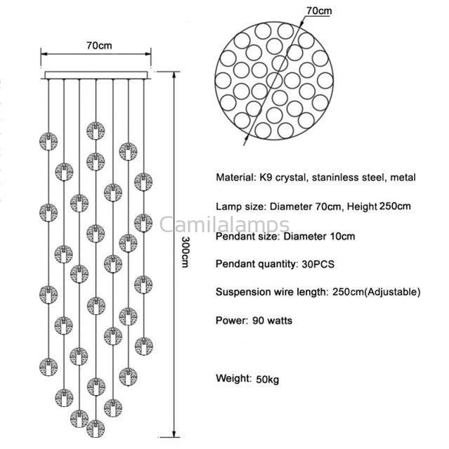 Adonis Suspension Water Drop Chandelier - Camilalamps - CA - A - 588