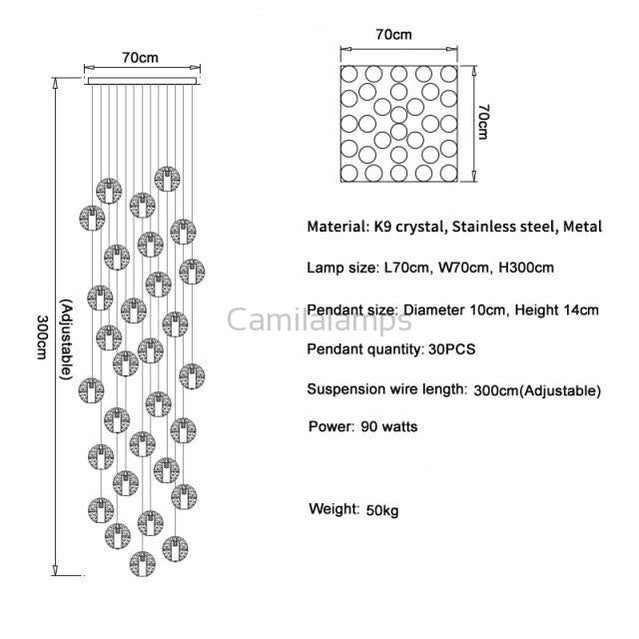 Adonis Suspension Water Drop Chandelier - Camilalamps - CA - A - 589